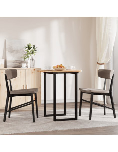 Piano Tavolo Rotondo Ø70x2 cm in Legno Massello di Acacia 2