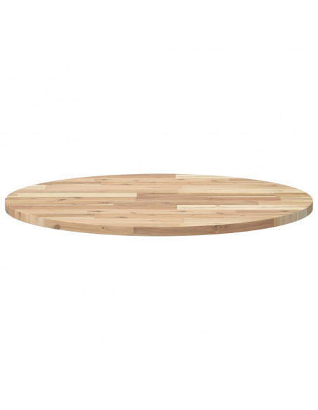 Piano Tavolo Rotondo Ø70x2 cm in Legno Massello di Acacia