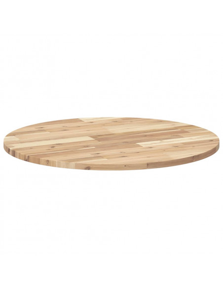 Piano Tavolo Rotondo Ø70x2 cm in Legno Massello di Acacia