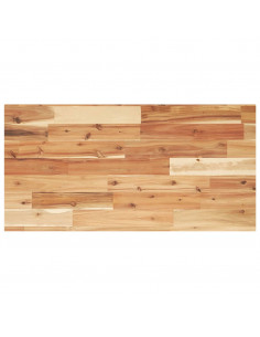 Piano Tavolo Rettangolare 80x40x2cm in Legno Massello di Acacia