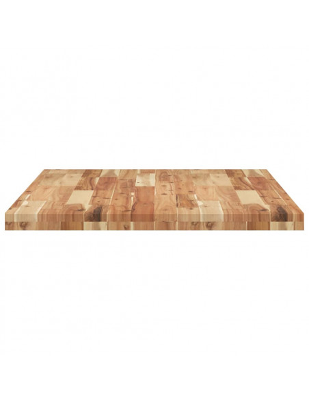 Piano Tavolo Rettangolare 80x70x4 cm Legno Massello di Acacia