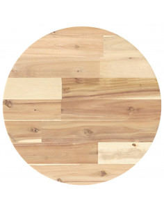 Piano Tavolo Rotondo Ø40x2 cm in Legno Massello di Acacia