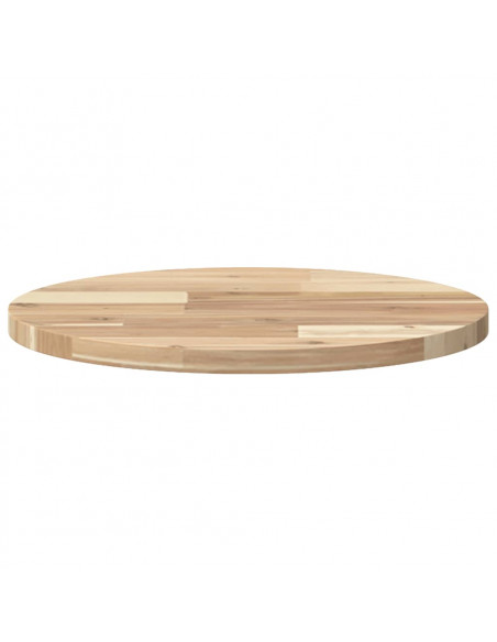 Piano Tavolo Rotondo Ø40x2 cm in Legno Massello di Acacia