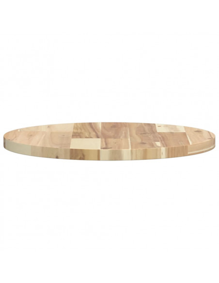Piano Tavolo Rotondo Ø40x2 cm in Legno Massello di Acacia