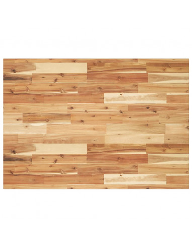 Piano Tavolo Rettangolare 80x70x2cm in Legno Massello di Acacia