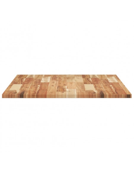 Piano Tavolo Rettangolare 80x70x2cm in Legno Massello di Acacia