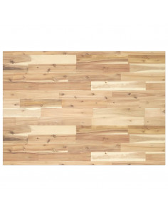 Piano Tavolo Rettangolare 80x70x2cm in Legno Massello di Acacia