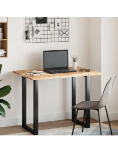 Piano Tavolo Rettangolare 80x70x2cm in Legno Massello di Acacia 2