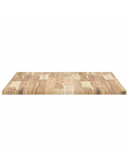 Piano Tavolo Rettangolare 80x70x2cm in Legno Massello di Acacia