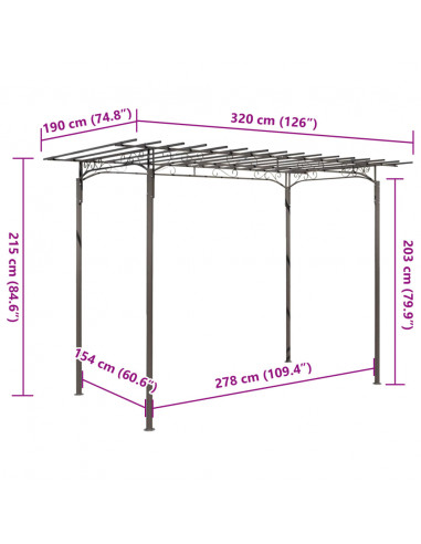 Arco pergola da giardino per rose in acciaio decorazione giardino