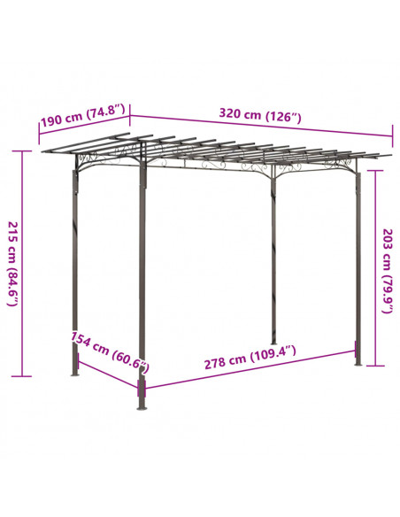 Arco pergola da giardino per rose in acciaio decorazione giardino