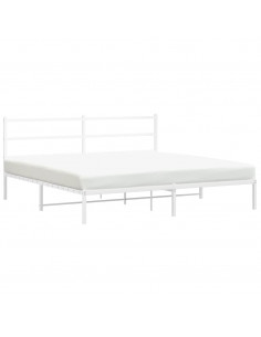 Giroletto con Testiera Metallo Bianco 180x200 cm