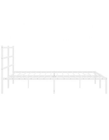 Giroletto con Testiera Metallo Bianco 180x200 cm