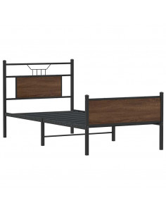 Giroletto senza Materasso Rovere Marrone 90x190cm in Truciolato 2