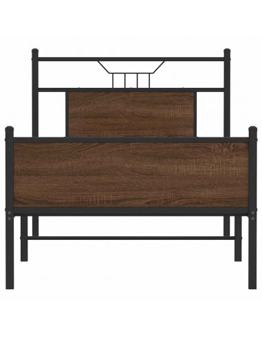 Giroletto senza Materasso Rovere Marrone 90x200cm in Truciolato