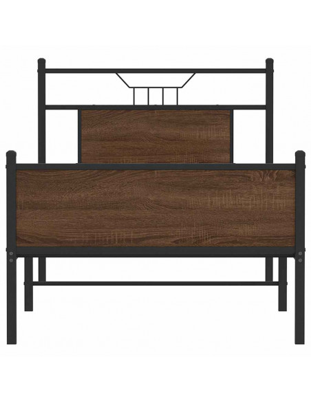 Giroletto senza Materasso Rovere Marrone 90x200cm in Truciolato