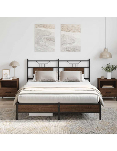 Giroletto senza Materasso Rovere Marrone 150x200 cm Truciolato