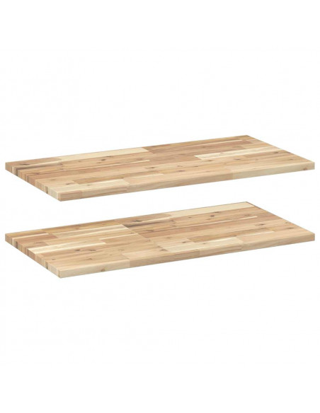 Mensole da Parete 2 pz 80x40x2 cm Legno Acacia Non Trattato