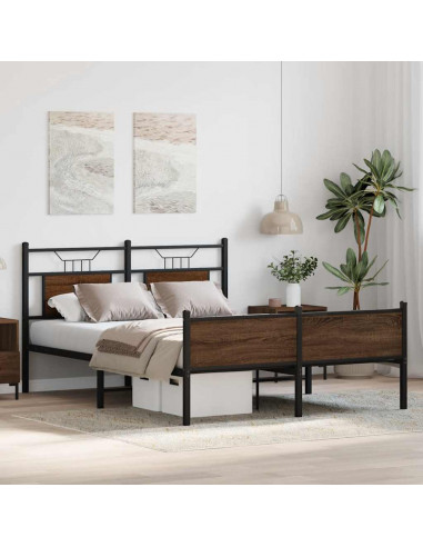 Giroletto senza Materasso Rovere Marrone 140x190 cm Truciolato