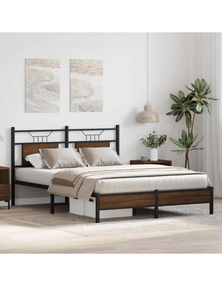 Giroletto senza Materasso Rovere Marrone 140x200 cm Truciolato