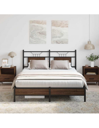 Giroletto senza Materasso Rovere Marrone 140x200 cm Truciolato