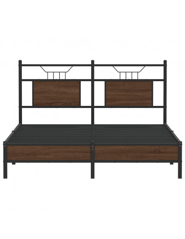 Giroletto senza Materasso Rovere Marrone 140x200 cm Truciolato