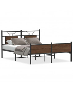 Giroletto senza Materasso Rovere Marrone 137x190 cm Truciolato