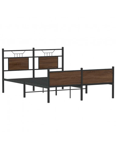 Giroletto senza Materasso Rovere Marrone 137x190 cm Truciolato