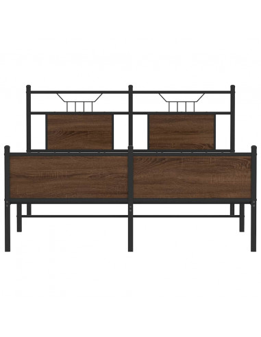 Giroletto senza Materasso Rovere Marrone 137x190 cm Truciolato