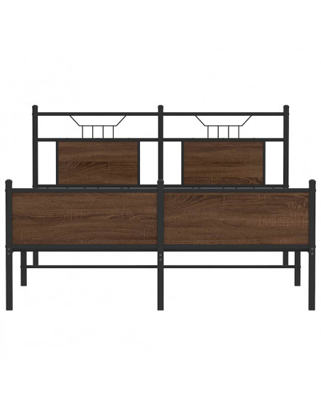 Giroletto senza Materasso Rovere Marrone 137x190 cm Truciolato