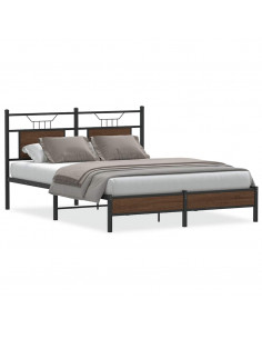 Giroletto senza Materasso Rovere Marrone 137x190 cm Truciolato