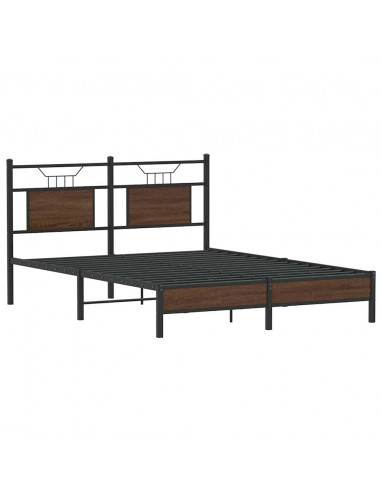 Giroletto senza Materasso Rovere Marrone 137x190 cm Truciolato