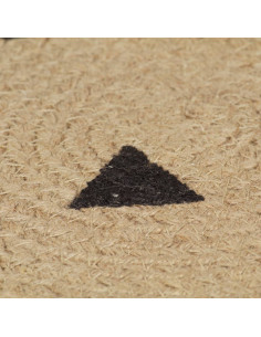 Tappeto Lavorato a Mano in Juta con Stampa a Triangoli 150 cm