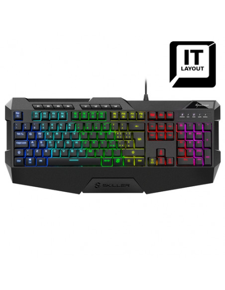 SHARKOON TASTIERA GAMING A MEMBRANA SKILLER SGK4 RGB, LAYOUT ITA