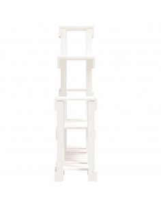 Supporto per Piante Bianco 92x25x97cm Legno Massello di Pino