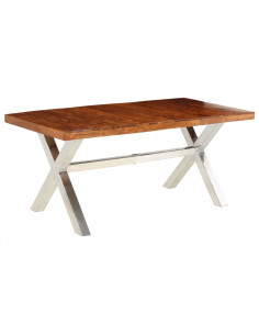 Tavolo da Pranzo in Legno Massello 180x90x76 cm