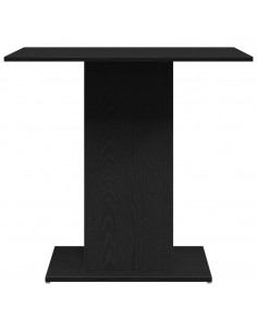 Tavolo da Pranzo Rovere Nero 80x80x75 cm Legno Multistrato