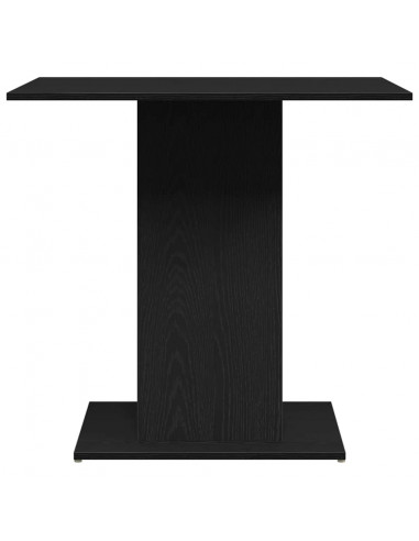 Tavolo da Pranzo Rovere Nero 80x80x75 cm Legno Multistrato