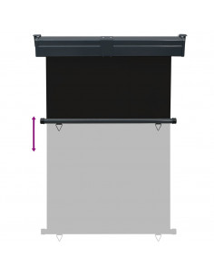 Tendalino Laterale per Balcone 125x250 cm Nero