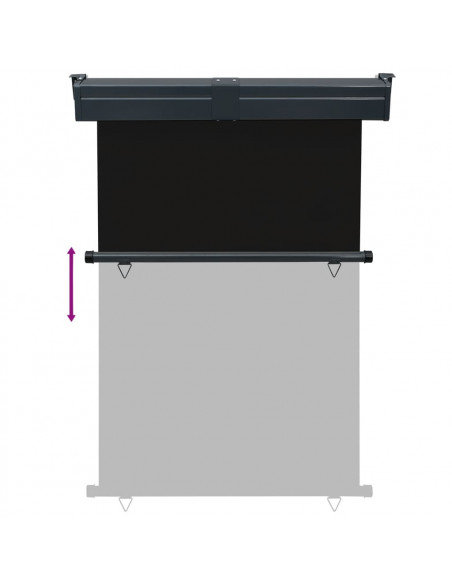Tendalino Laterale per Balcone 125x250 cm Nero