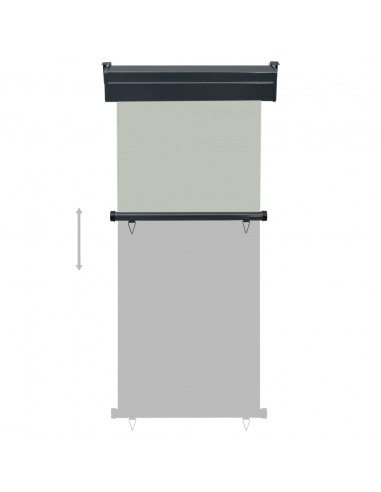 Tendalino Laterale per Balcone 85x250 cm Grigio