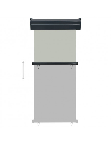 Tendalino Laterale per Balcone 85x250 cm Grigio