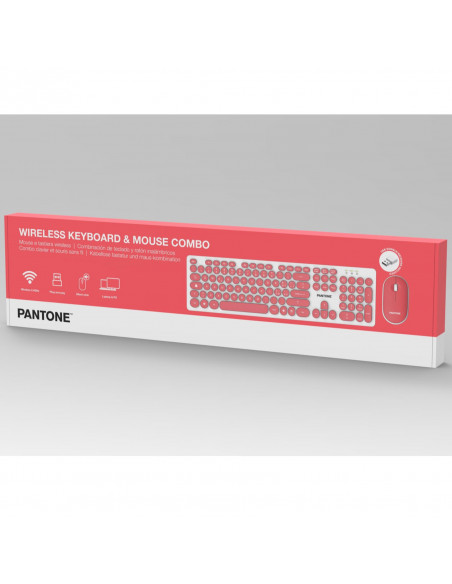 TASTIERA FULL SZ CON MOUSE PINK