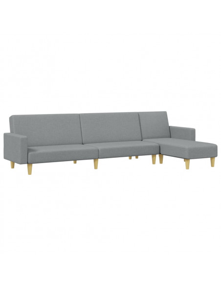 Set di Divani 2 pz Grigio Chiaro in Tessuto