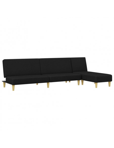 Set di Divani 2 pz Nero in Tessuto
