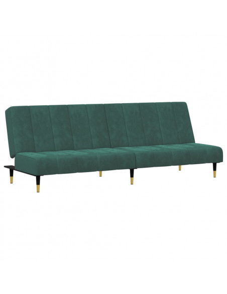 Set di Divani 2 pz Verde Scuro in Velluto