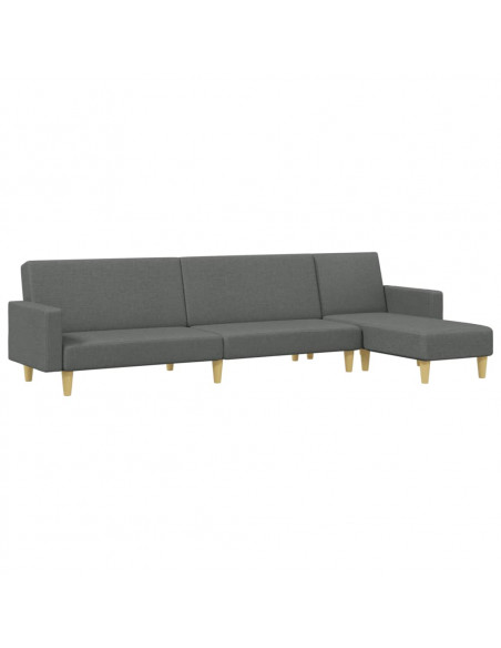 Set di Divani 2 pz Grigio Scuro in Tessuto