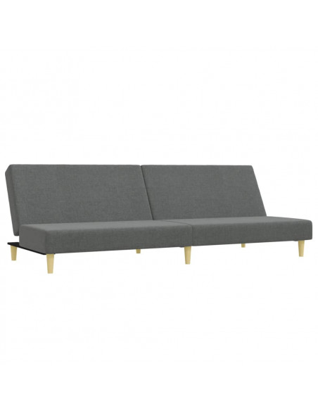 Set di Divani 2 pz Grigio Scuro in Tessuto