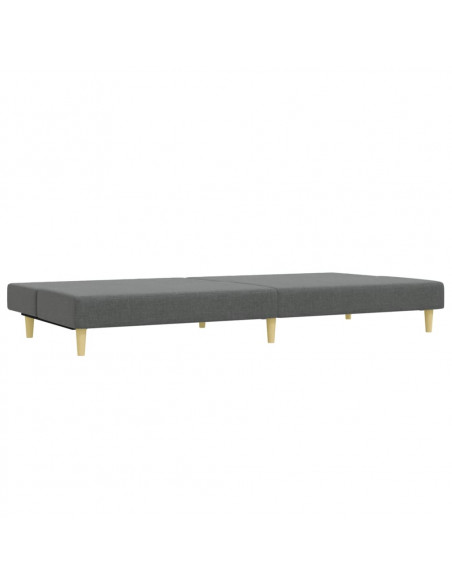 Set di Divani 2 pz Grigio Scuro in Tessuto