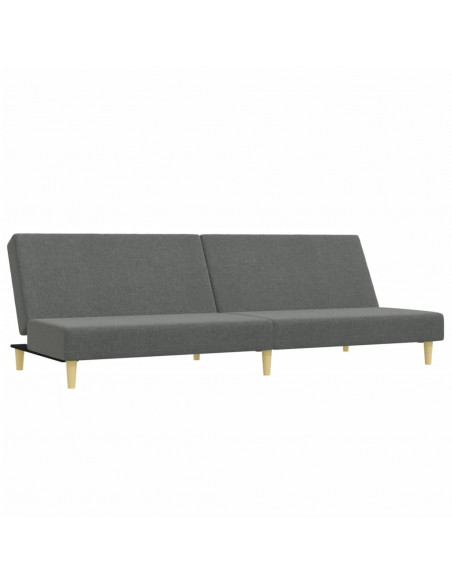 Set di Divani 2 pz Grigio Scuro in Tessuto